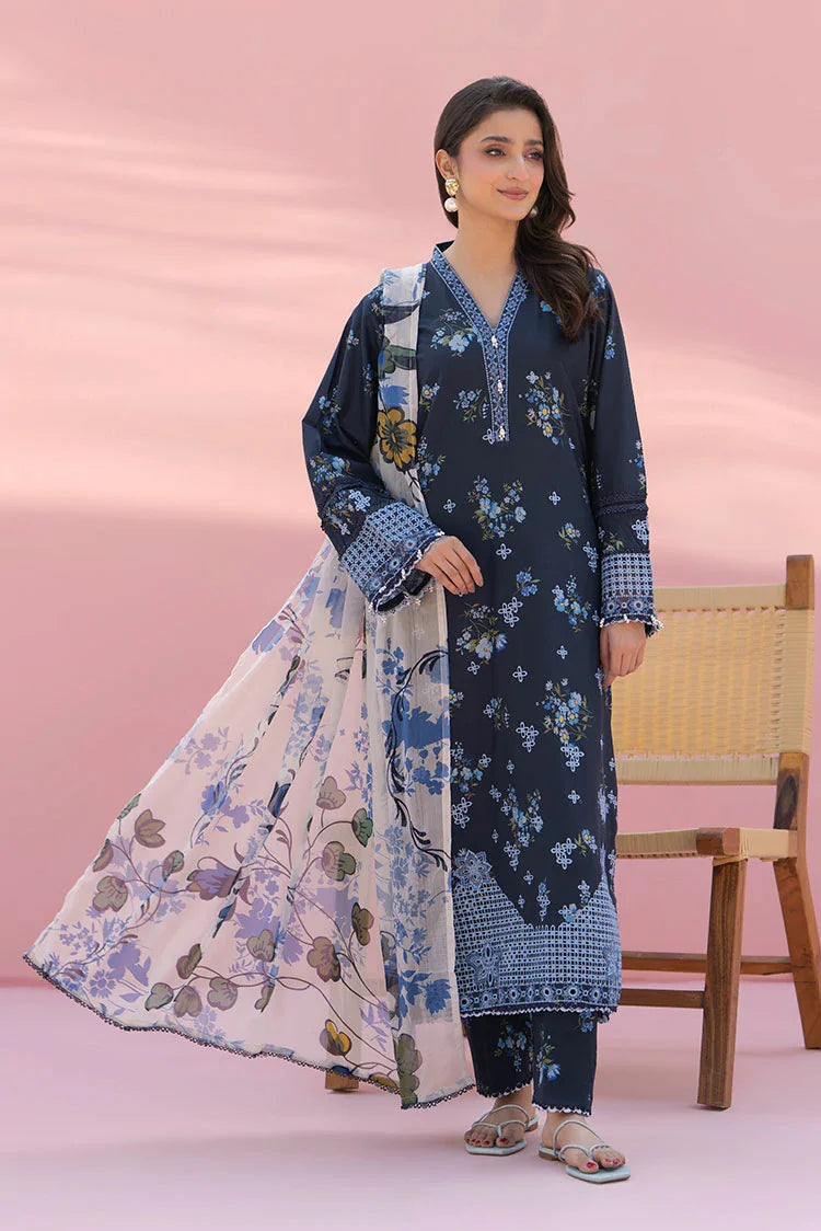 3-PC Stitched Embroidered Suit