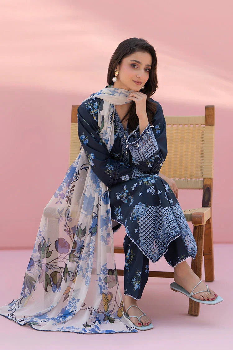 3-PC Stitched Embroidered Suit