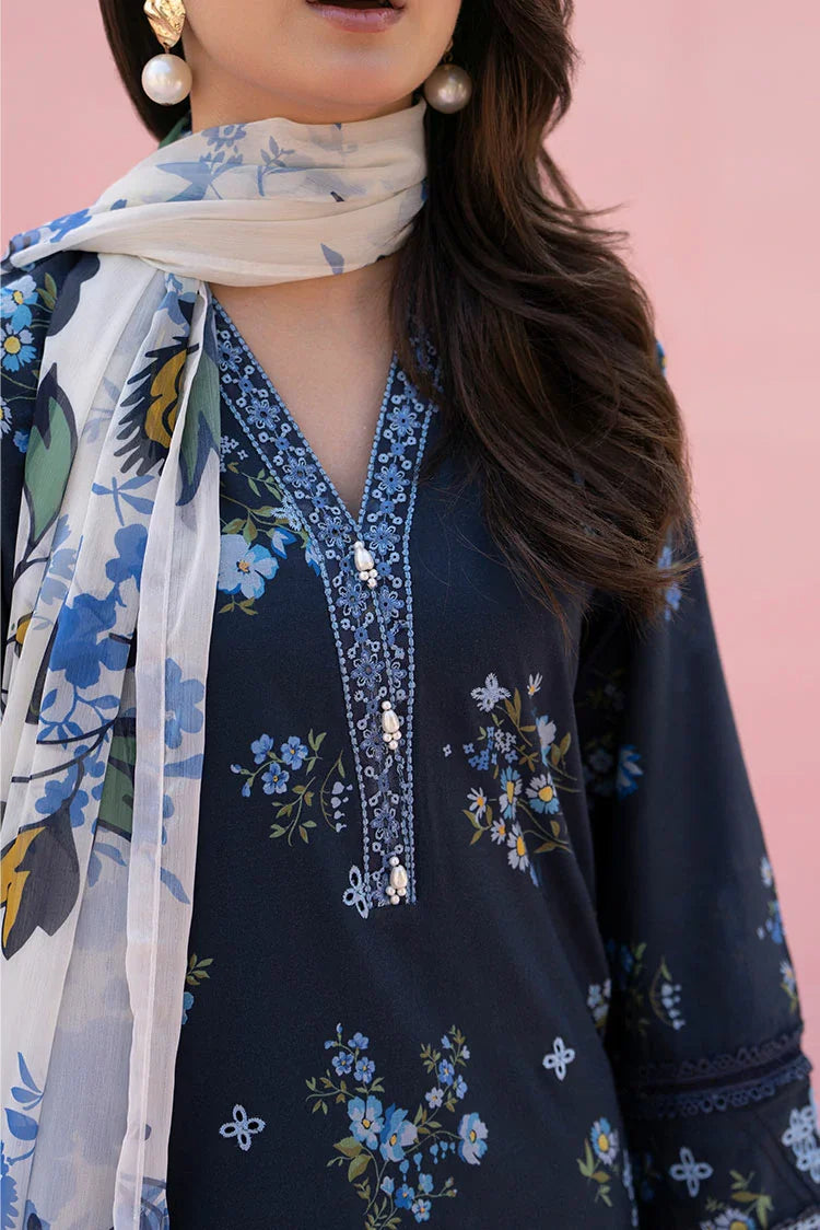 3-PC Stitched Embroidered Suit