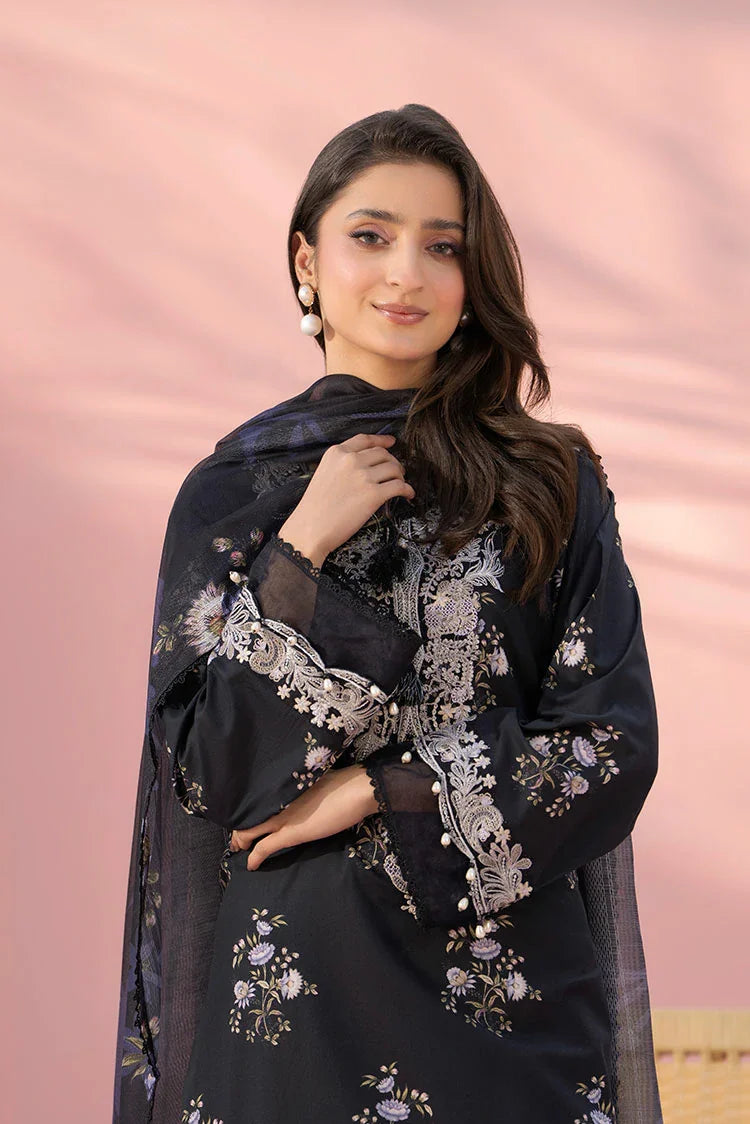 3-PC Stitched Embroidered Suit