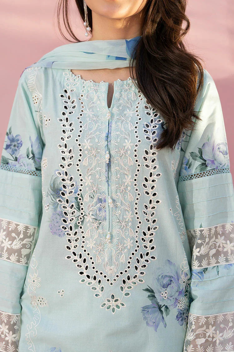 3-PC Stitched Embroidered Suit