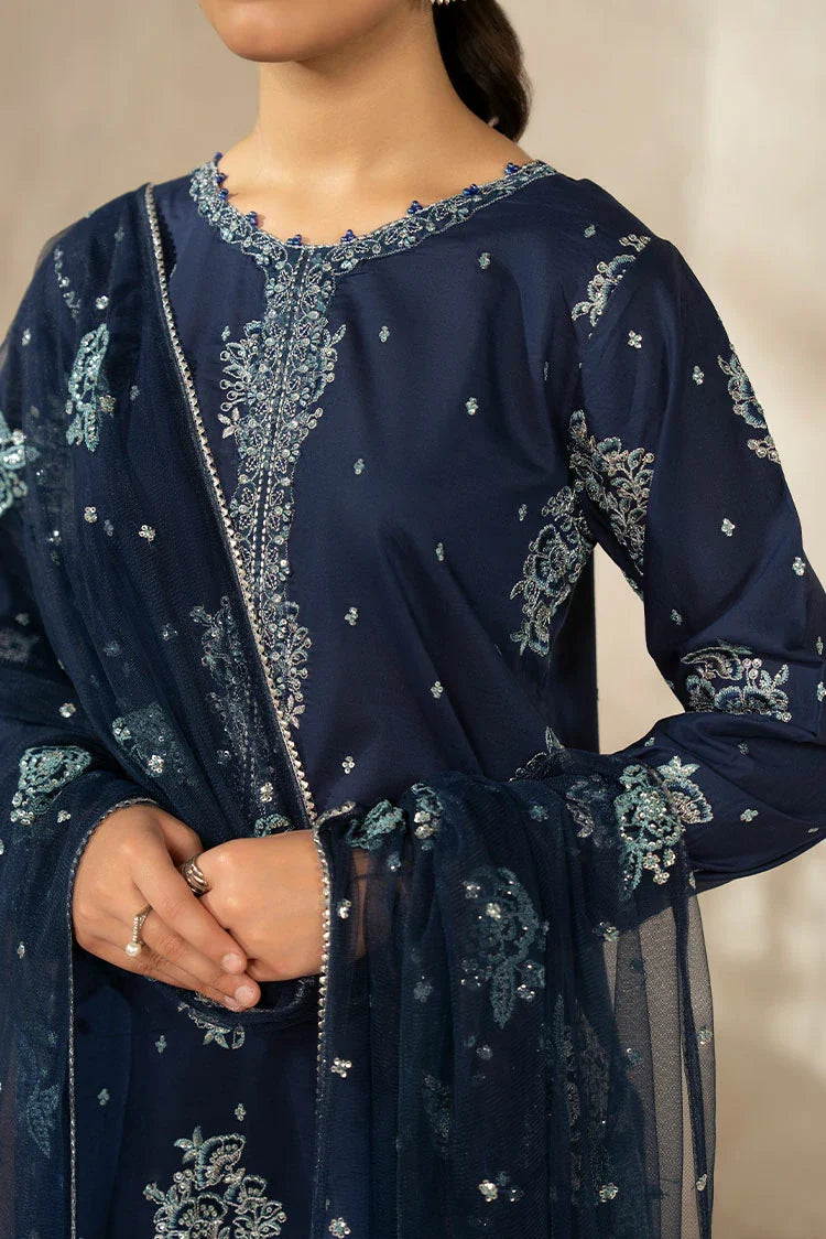3-PC Stitched Embroidered Suit