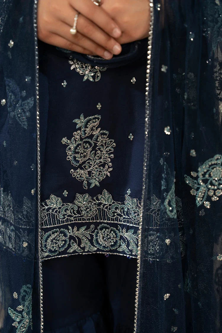 3-PC Stitched Embroidered Suit
