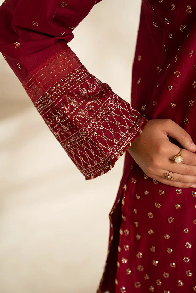 3-PC Stitched Embroidered Suit