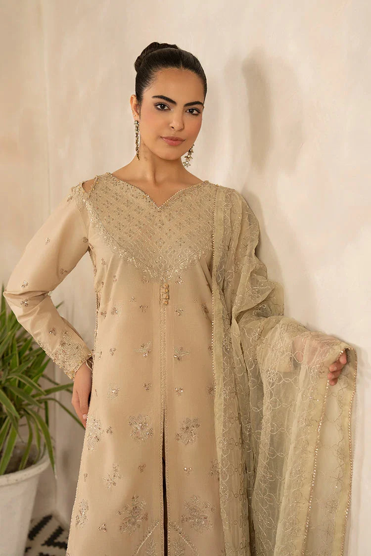 3-PC Stitched Embroidered Suit