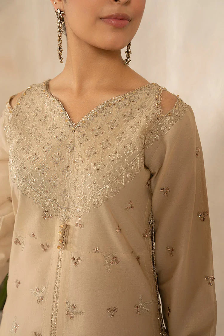 3-PC Stitched Embroidered Suit