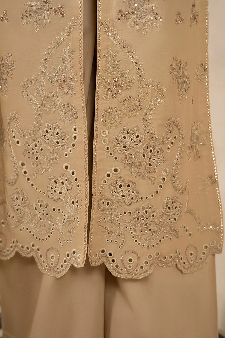 3-PC Stitched Embroidered Suit