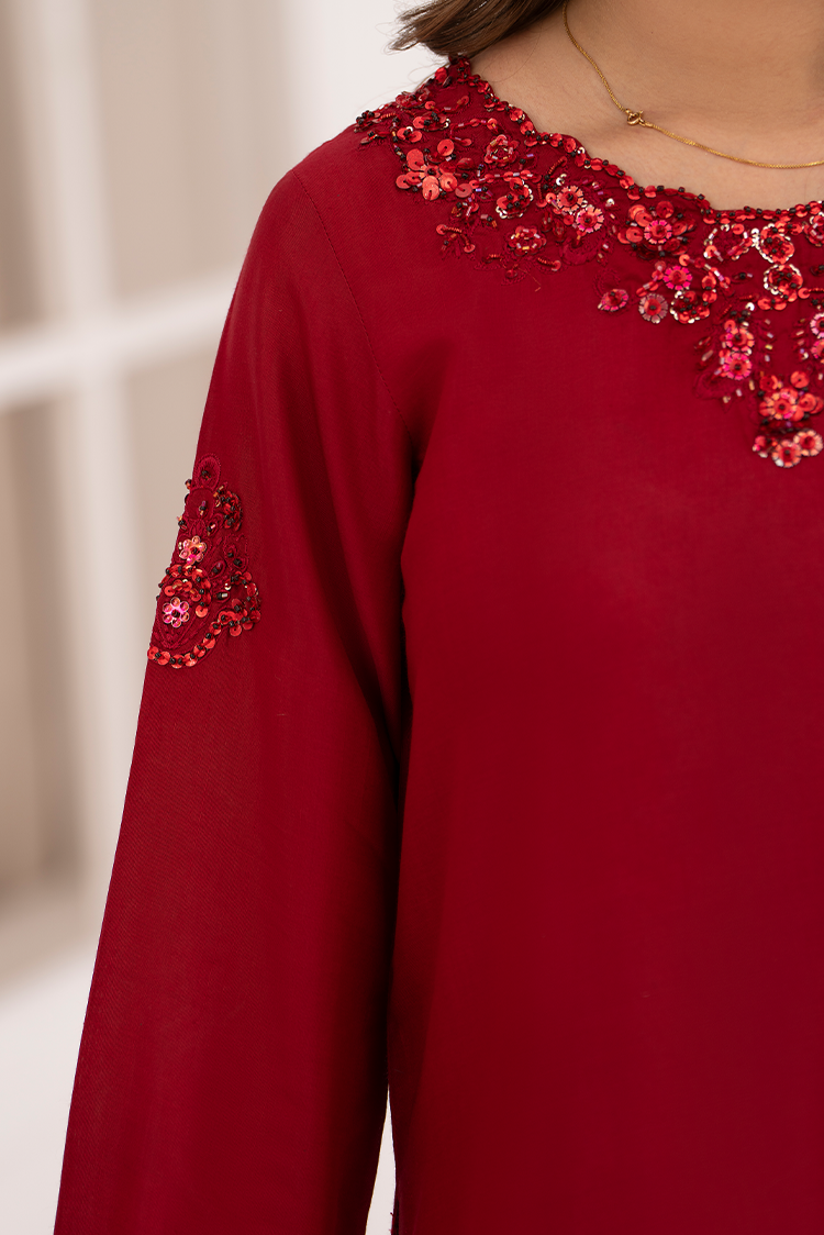 2-PC Stitched Embellished Suit