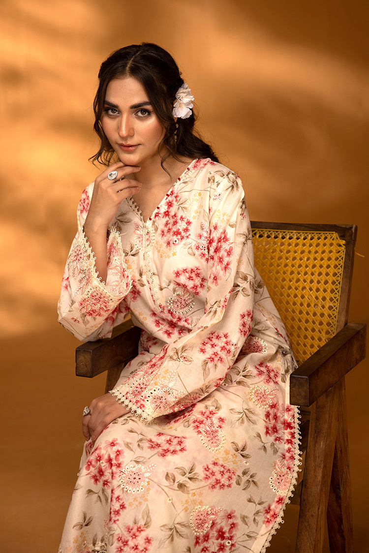 2-PC Unstitched Embroidered Chikankari Lawn Suit