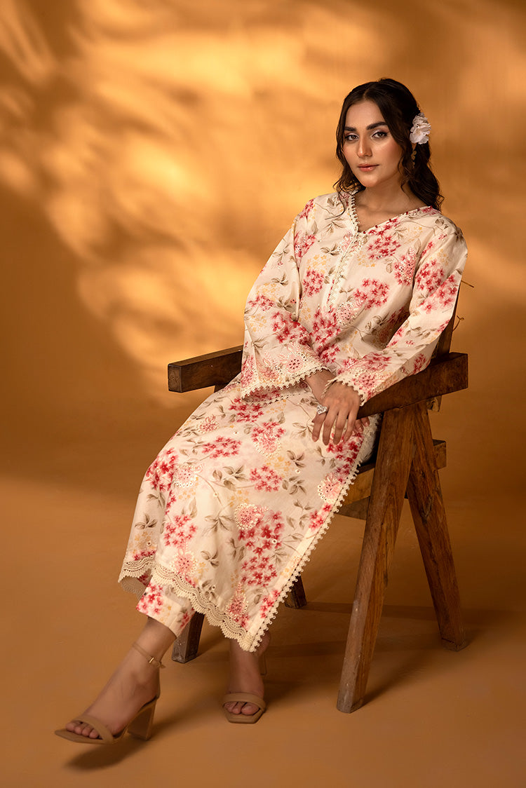 2-PC Unstitched Embroidered Chikankari Lawn Suit