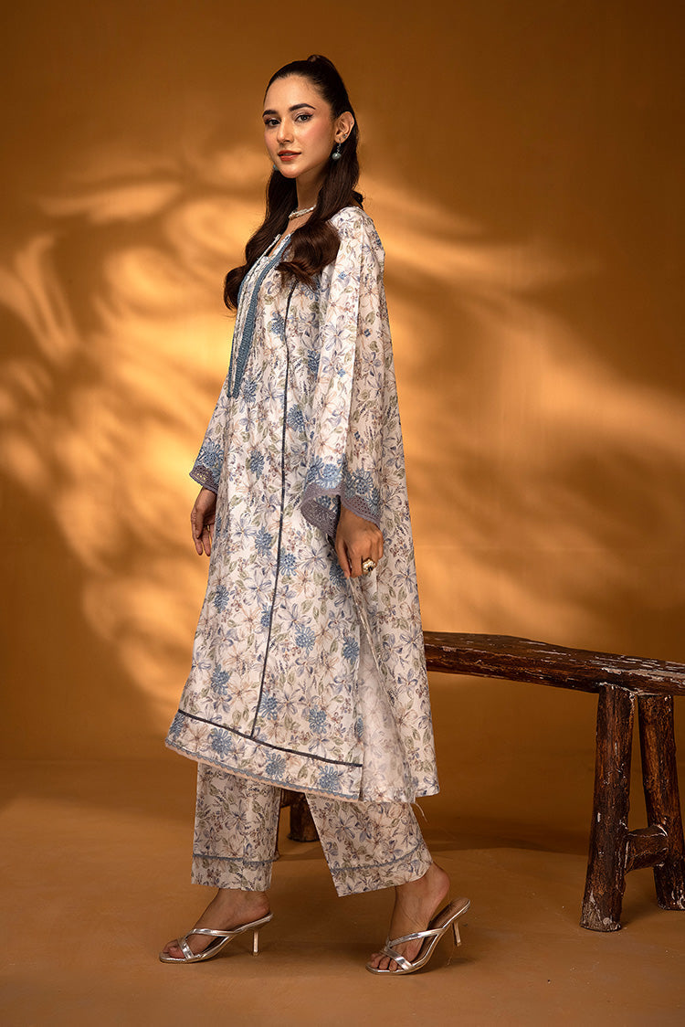 2-PC Unstitched Embroidered Chikankari Lawn Suit