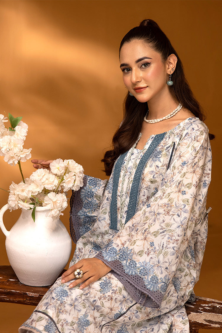 2-PC Unstitched Embroidered Chikankari Lawn Suit