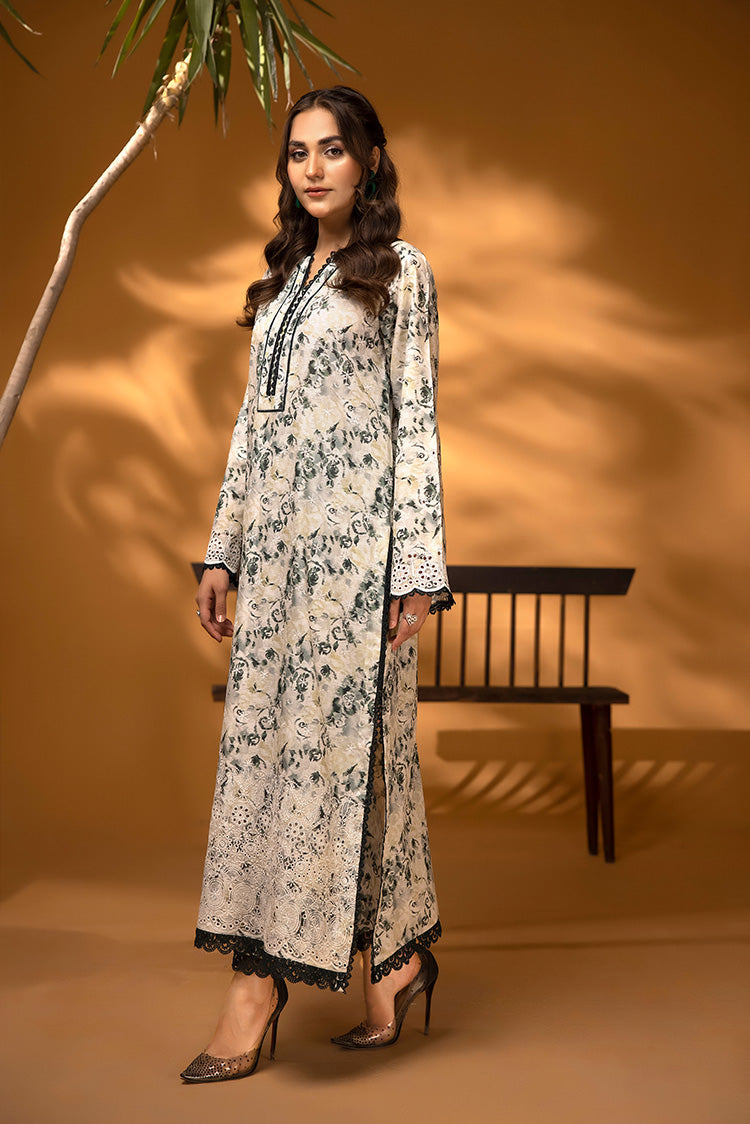 2-PC Unstitched Embroidered Chikankari Lawn Suit