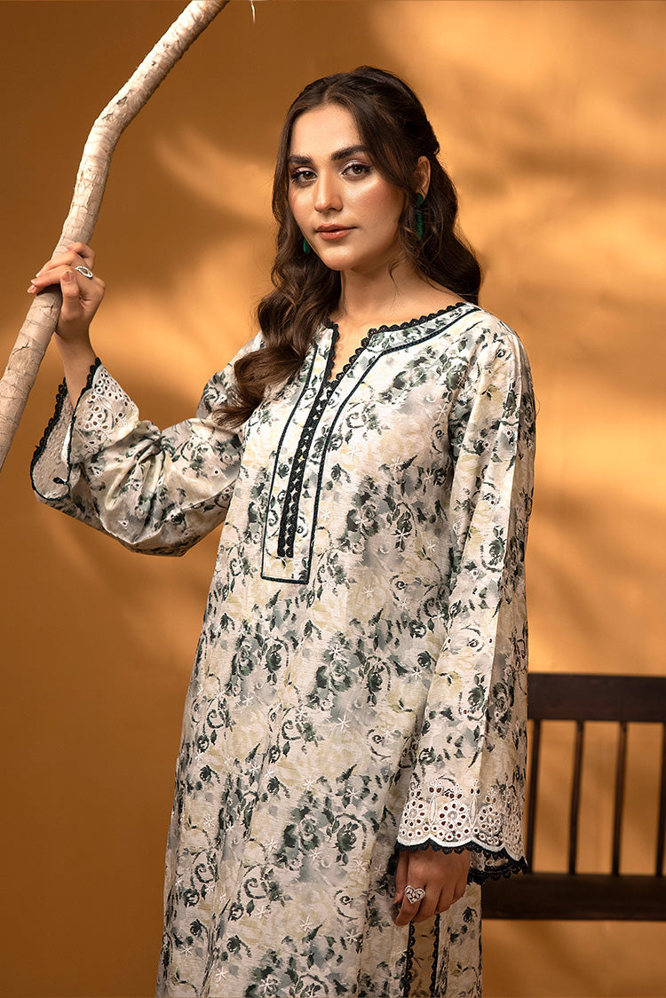 2-PC Unstitched Embroidered Chikankari Lawn Suit