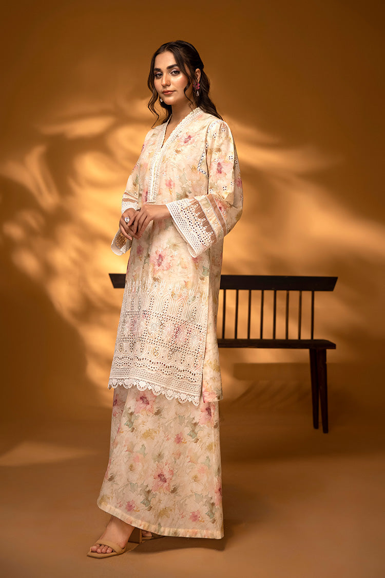 2-PC Unstitched Embroidered Chikankari Lawn Suit