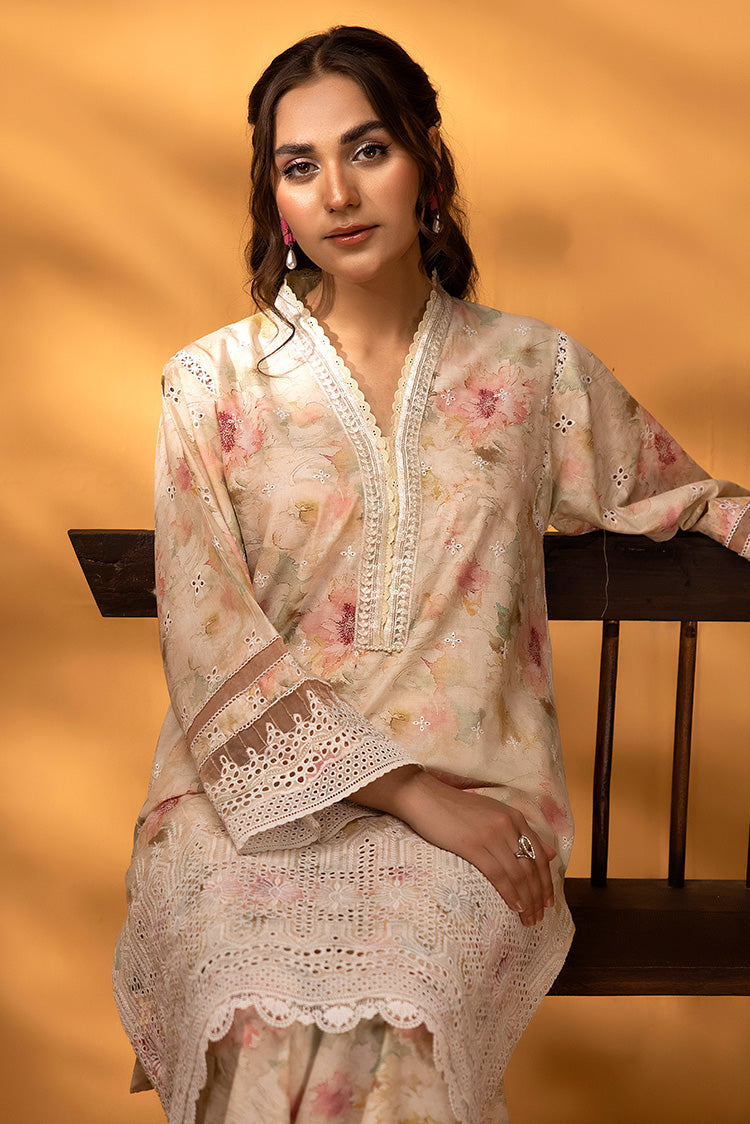 2-PC Unstitched Embroidered Chikankari Lawn Suit