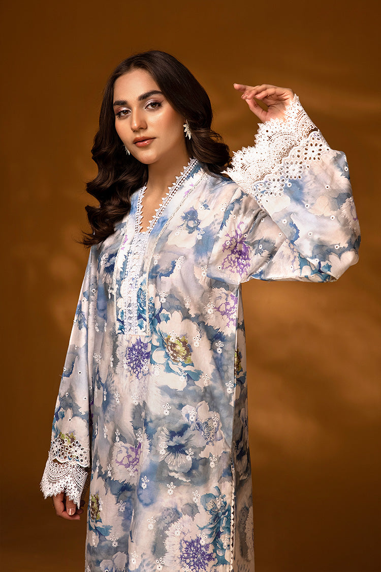 2-PC Unstitched Embroidered Chikankari Lawn Suit