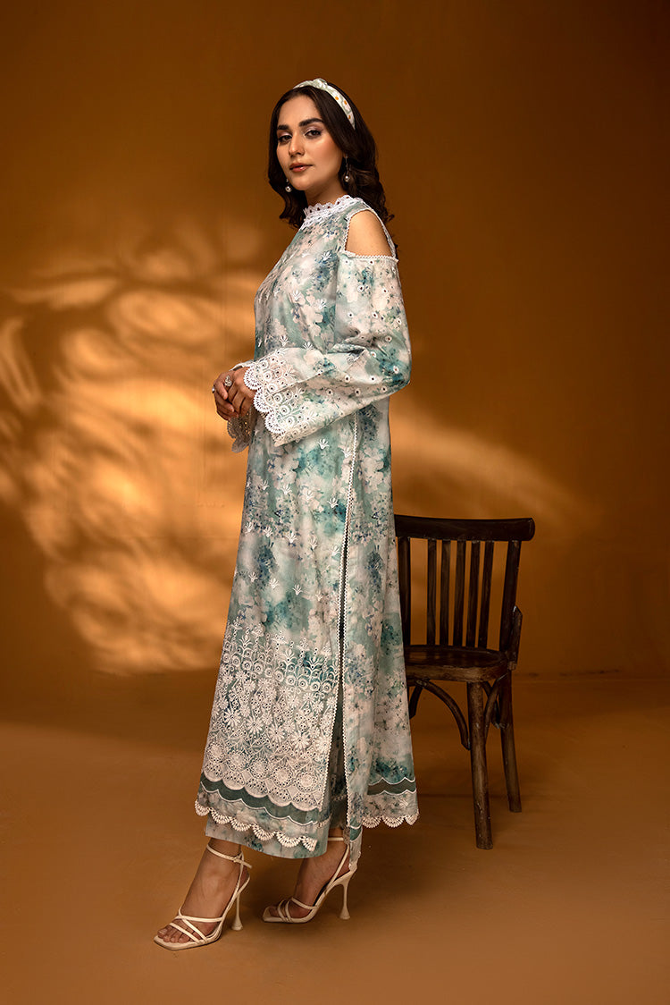 2-PC Unstitched Embroidered Chikankari Lawn Suit