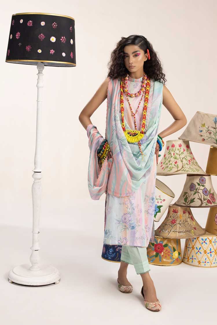 3-PC Unstitched Digital Printed Lawn Suit