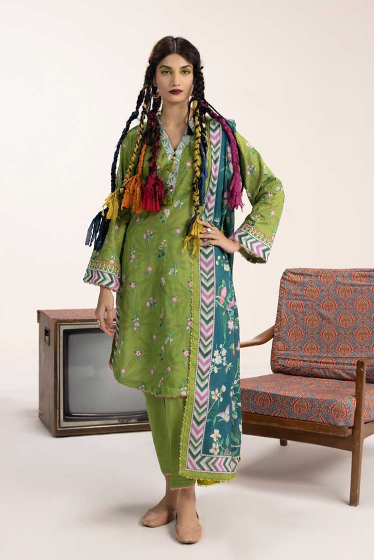 3-PC Unstitched Digital Printed Lawn Suit