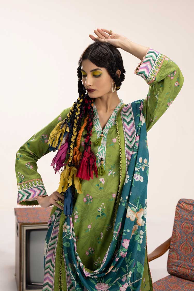 3-PC Unstitched Digital Printed Lawn Suit