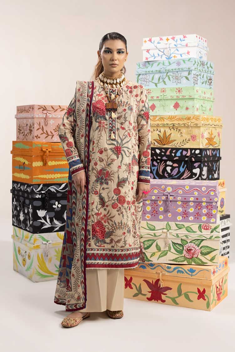 3-PC Unstitched Digital Printed Lawn Suit