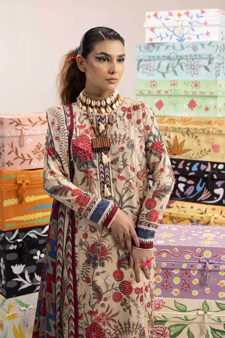 3-PC Unstitched Digital Printed Lawn Suit