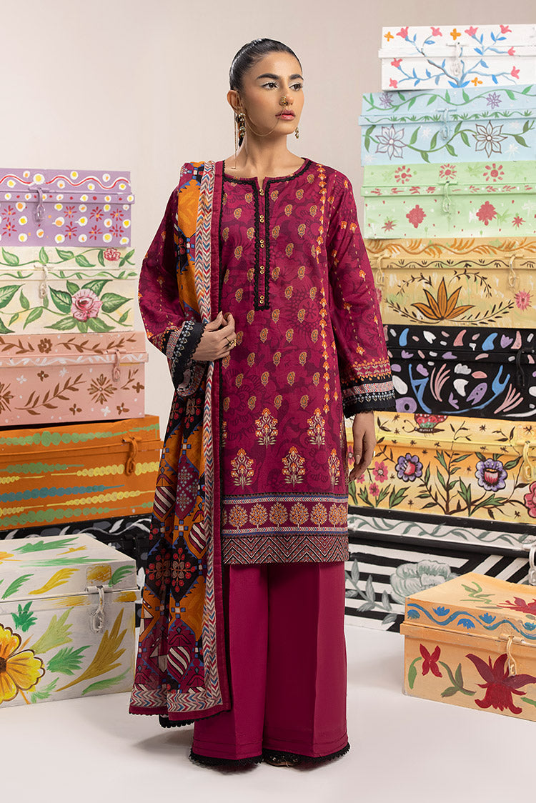 3-PC Unstitched Digital Printed Lawn Suit