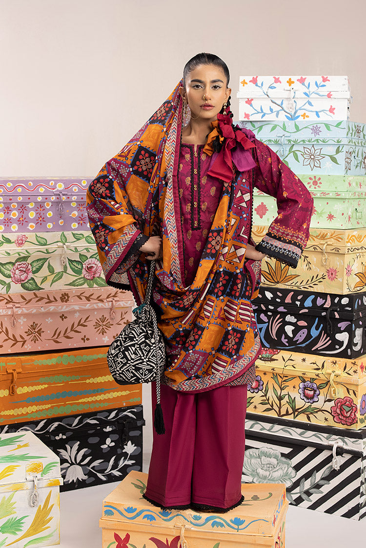 3-PC Unstitched Digital Printed Lawn Suit