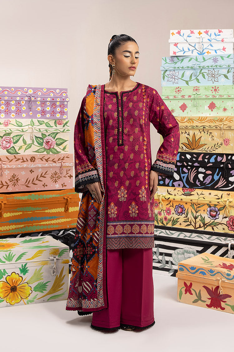 3-PC Unstitched Digital Printed Lawn Suit