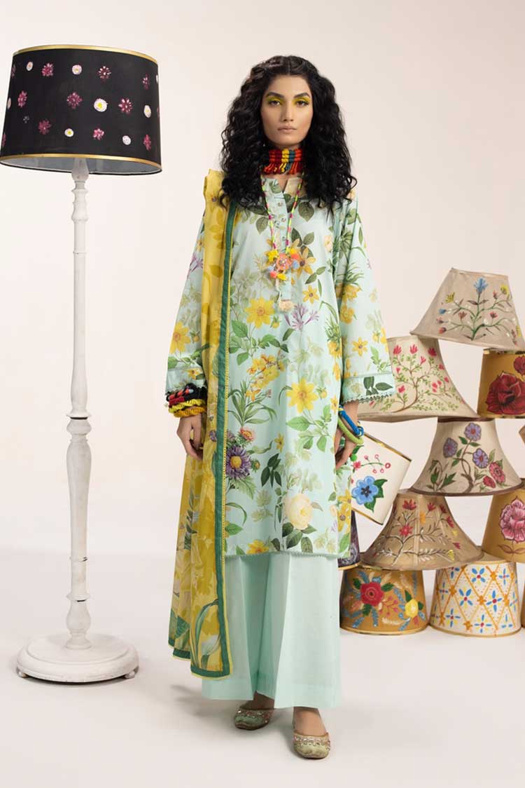 3-PC Unstitched Digital Printed Lawn Suit