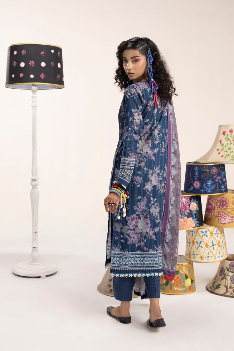 3-PC Unstitched Digital Printed Lawn Suit