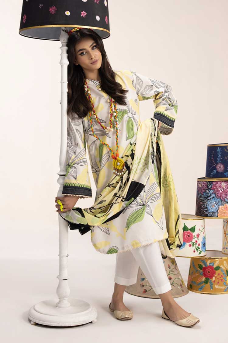 3-PC Unstitched Digital Printed Lawn Suit