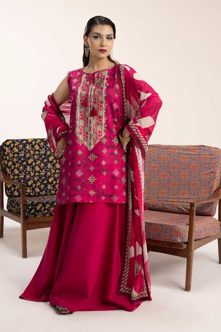 3-PC Unstitched Digital Printed Lawn Suit