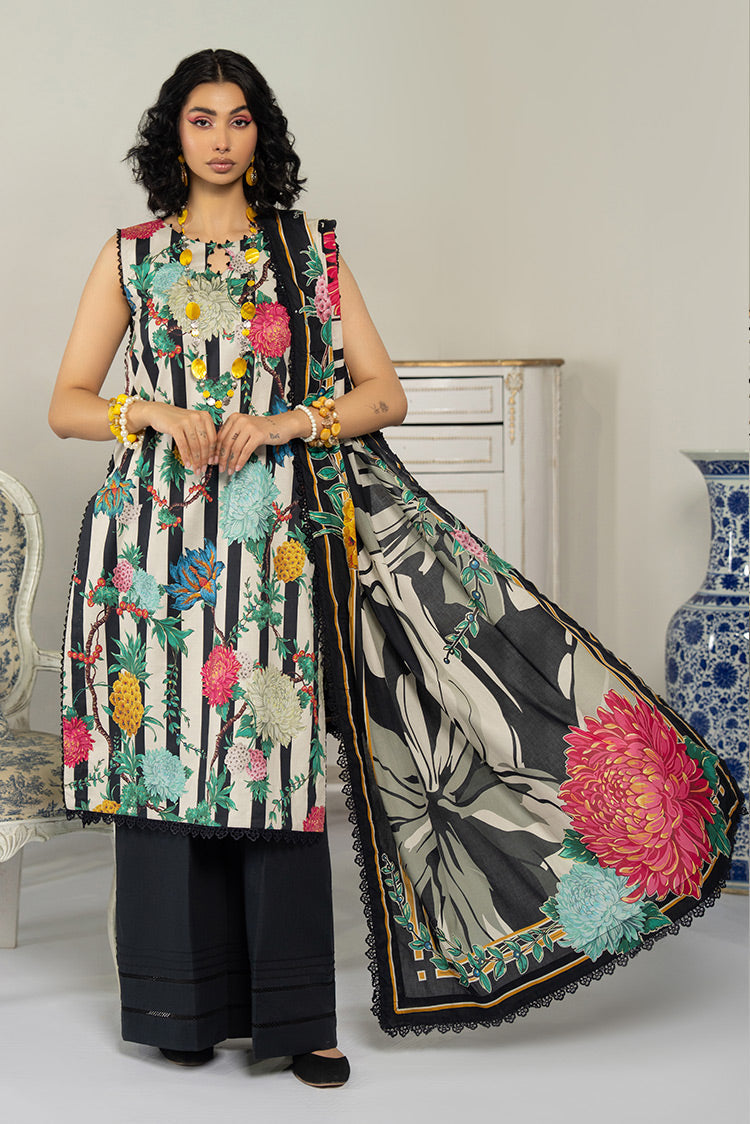 3-PC Unstitched Digital Printed Lawn Suit