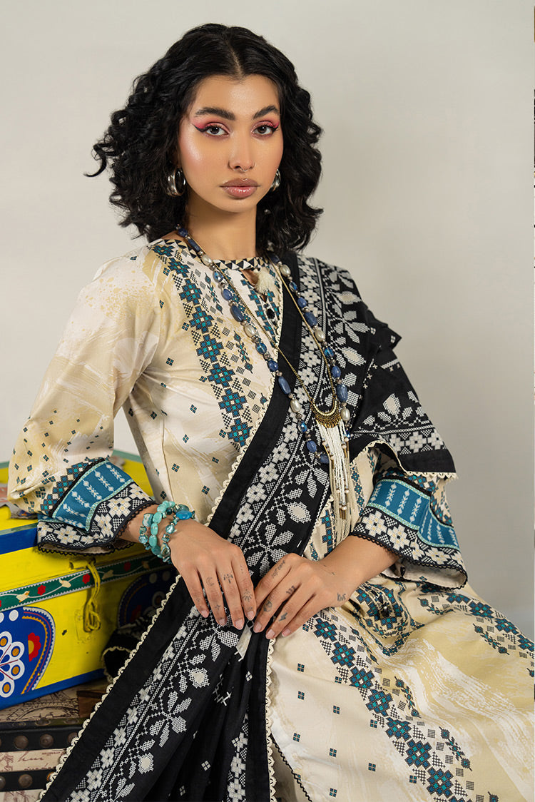 3-PC Unstitched Digital Printed Lawn Suit