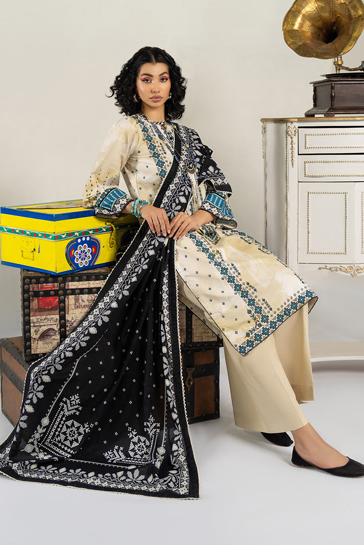 3-PC Unstitched Digital Printed Lawn Suit