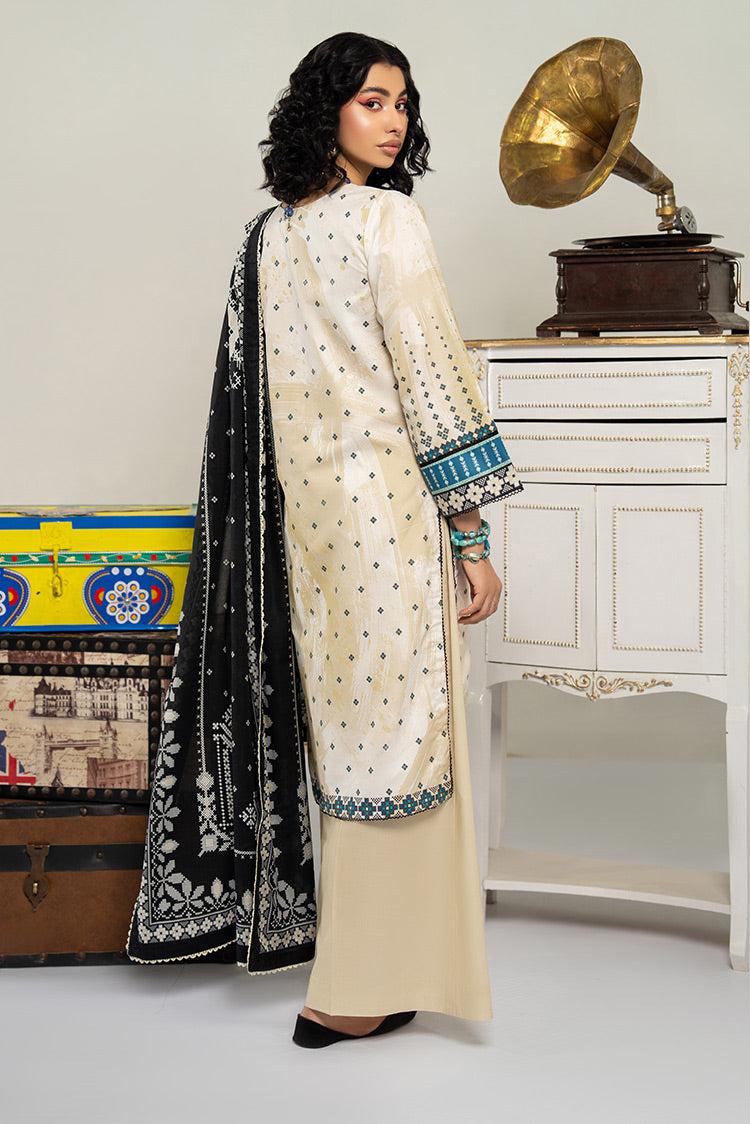 3-PC Unstitched Digital Printed Lawn Suit