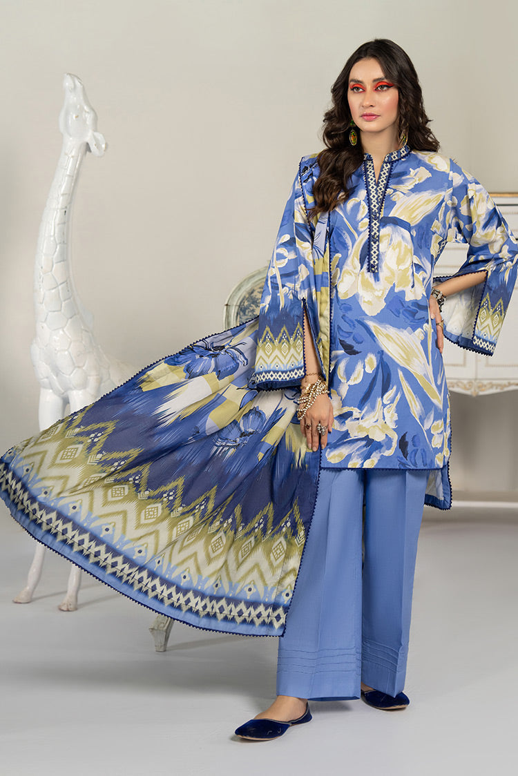 3-PC Unstitched Digital Printed Lawn Suit