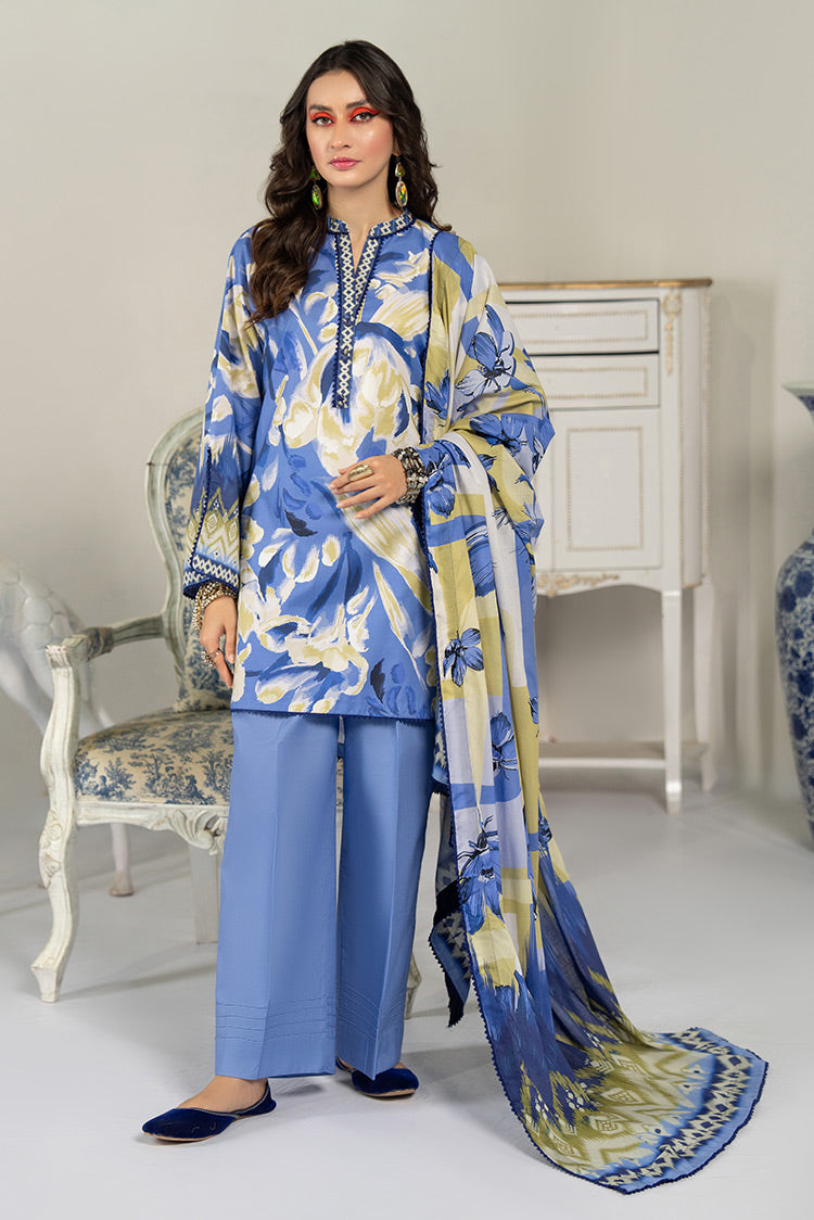 3-PC Unstitched Digital Printed Lawn Suit