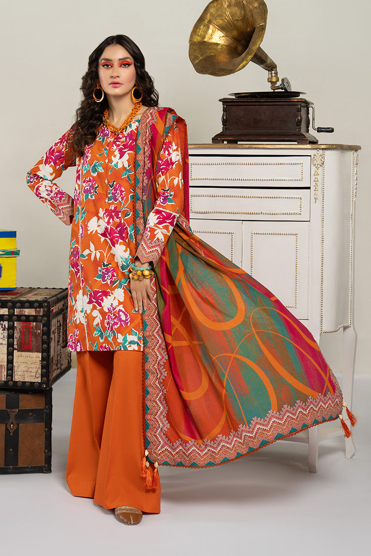 3-PC Unstitched Digital Printed Lawn Suit