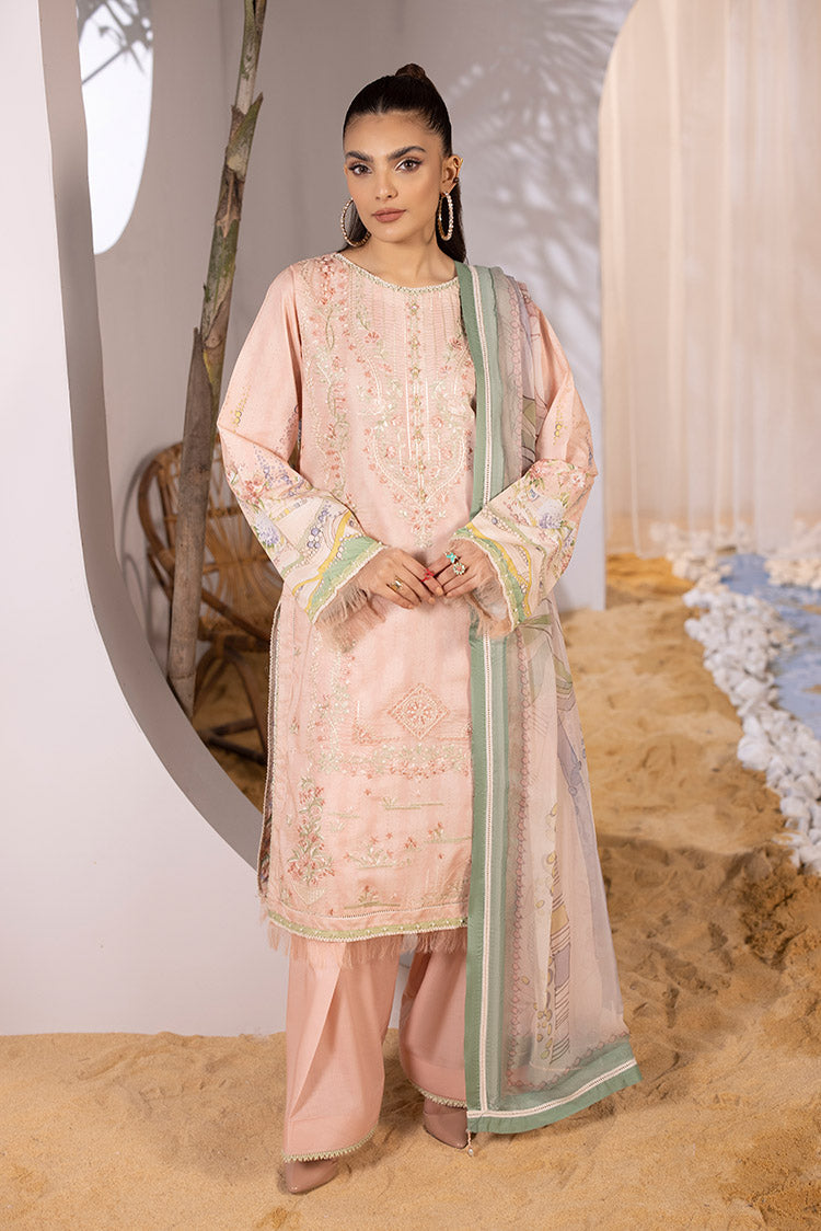 3-PC Unstitched Embroidered Lawn Suit