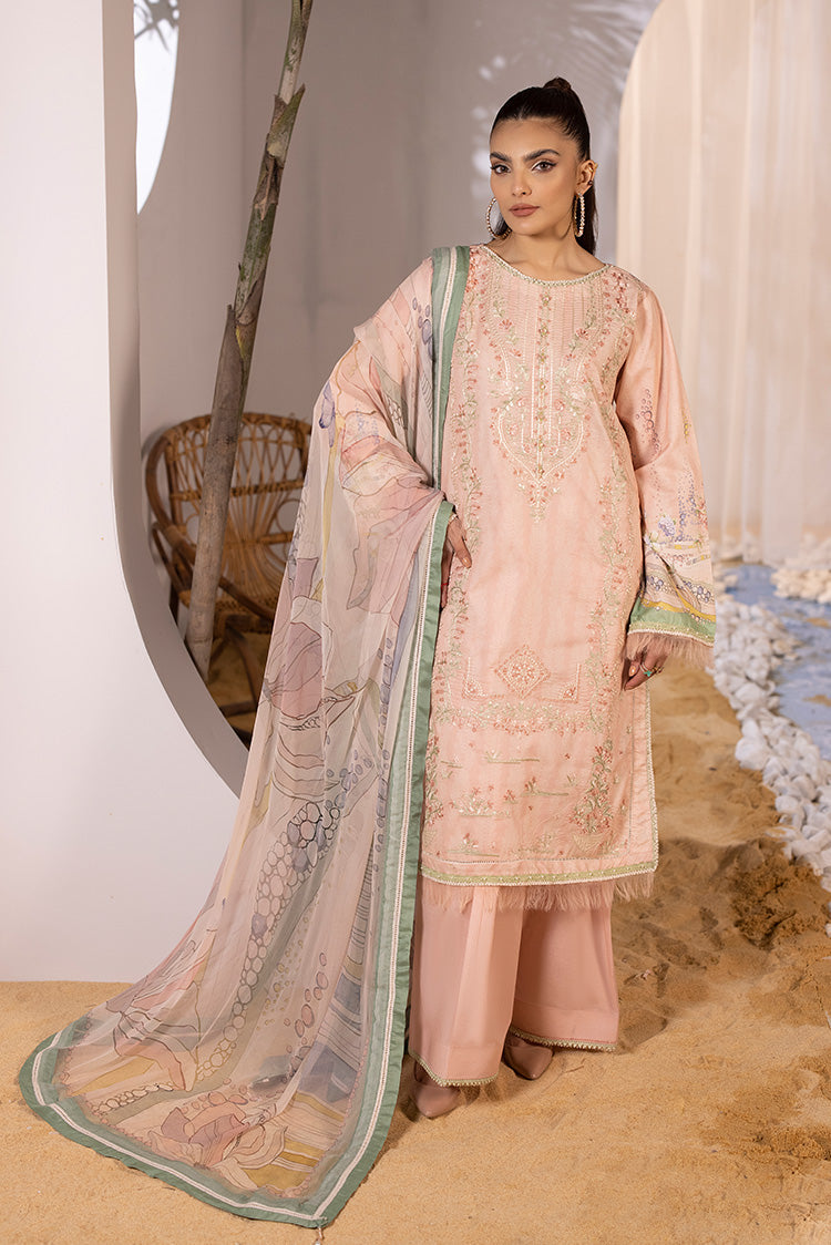 3-PC Unstitched Embroidered Lawn Suit