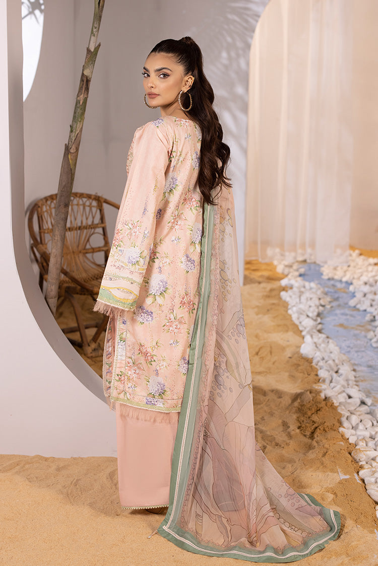 3-PC Unstitched Embroidered Lawn Suit