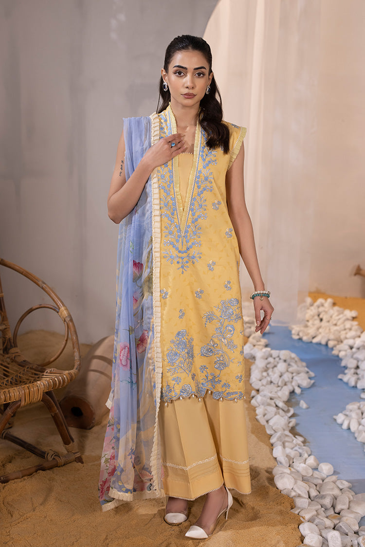 3-PC Unstitched Embroidered Lawn Suit