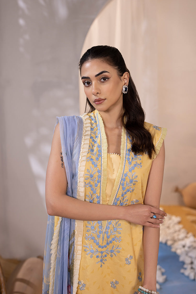 3-PC Unstitched Embroidered Lawn Suit