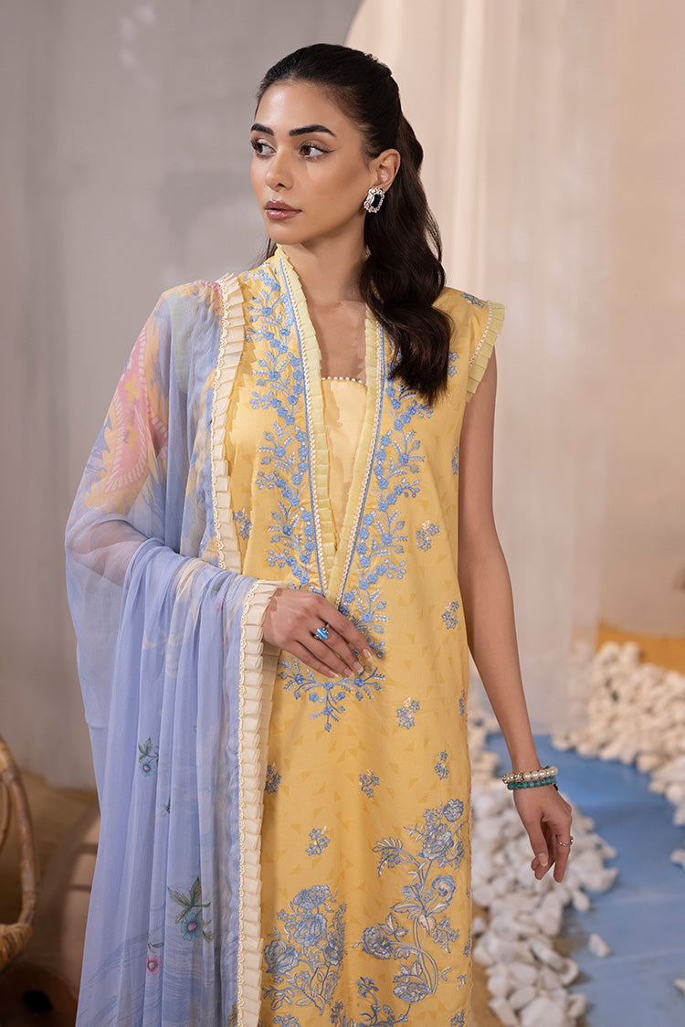 3-PC Unstitched Embroidered Lawn Suit