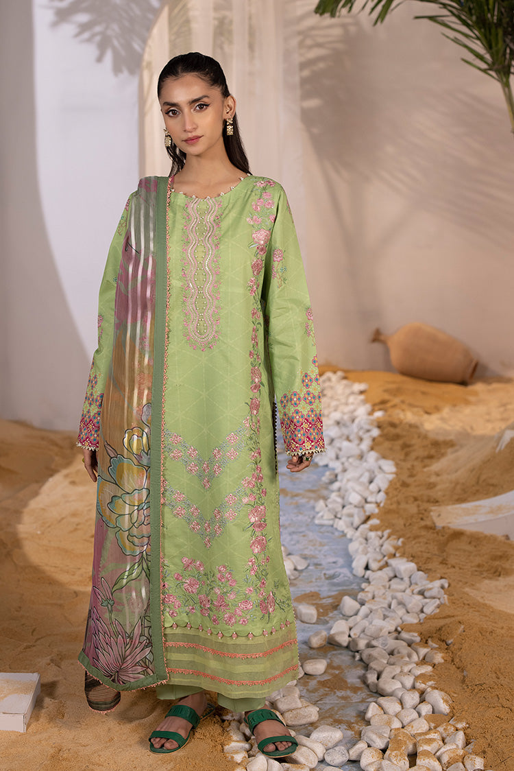 3-PC Unstitched Embroidered Lawn Suit