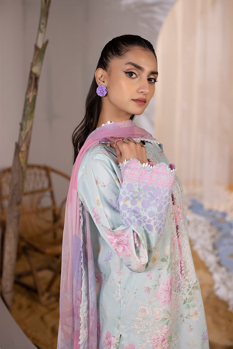 3-PC Unstitched Embroidered Lawn Suit