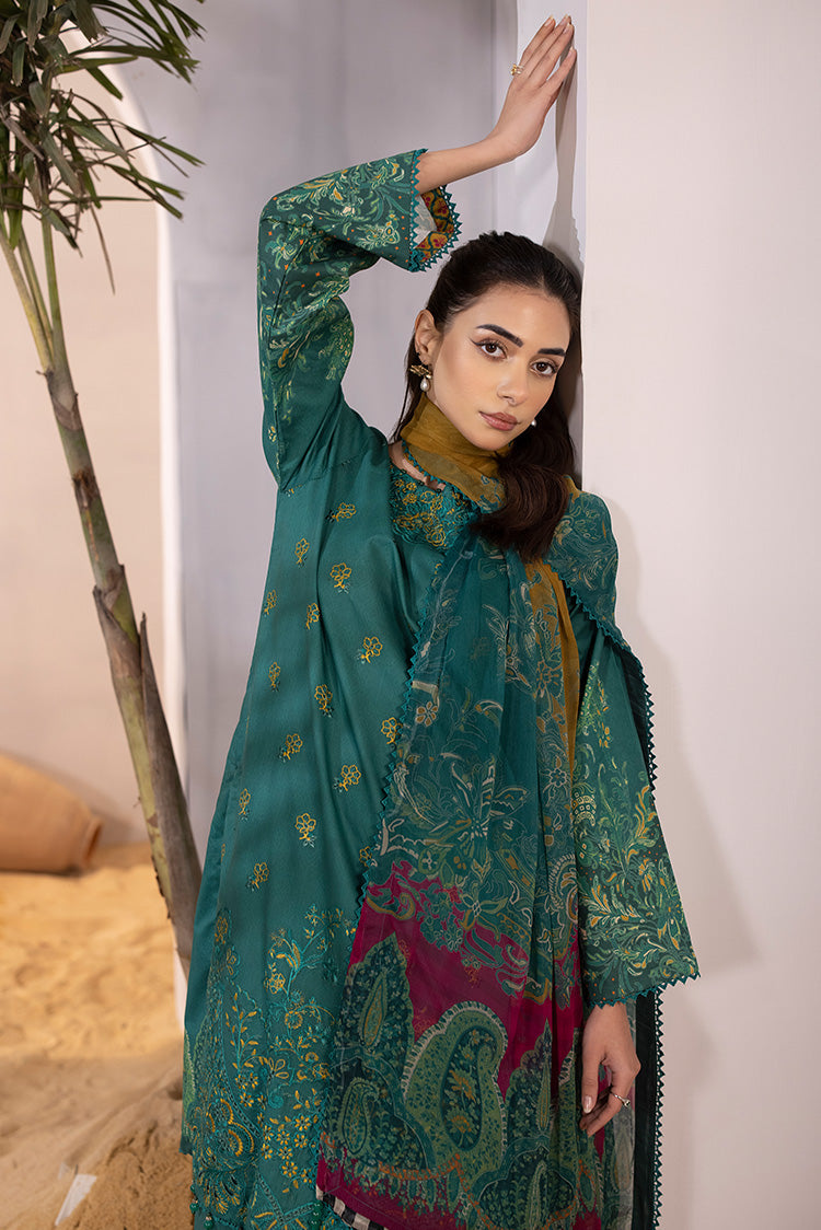 3-PC Unstitched Embroidered Lawn Suit